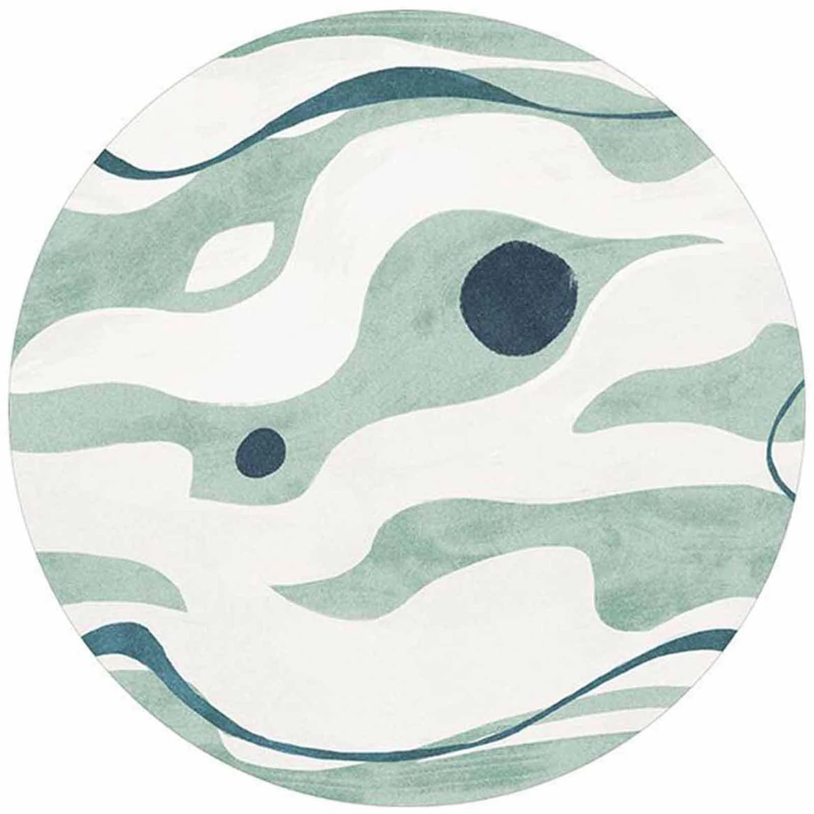 Rugs Round Bedroom Carpet Abstract 80cm 100cm 120cm 140cm 160cm 180cm 200cm Green Blue White Carpets for Living Room Urban Outfitters Small Extra Large Rug-100CM