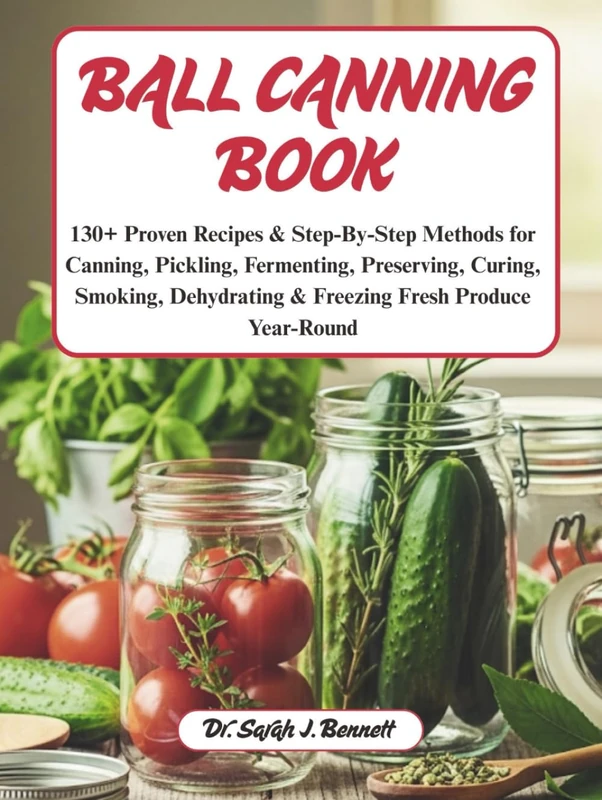 Ball canning book: 130+ Proven Recipes & Step-By-Step Methods for Canning, Pickling, Fermenting, Preserving, Curing, Smoking, Dehydrating & Freezing Fresh Produce Year-Round - Image 1