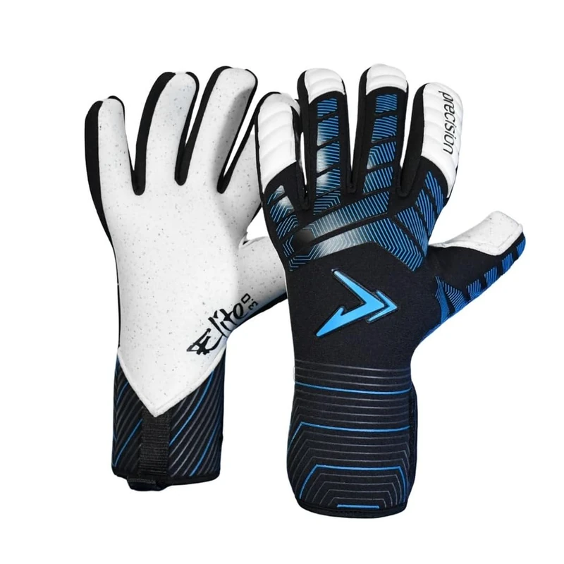 Precision Elite 3.0 Quartz Goalkeeper Gloves, 4 mm Quartz plus Latex Grip, All Weather, Super Lite Negative Cut, Strapless or Strapped Fit, 6