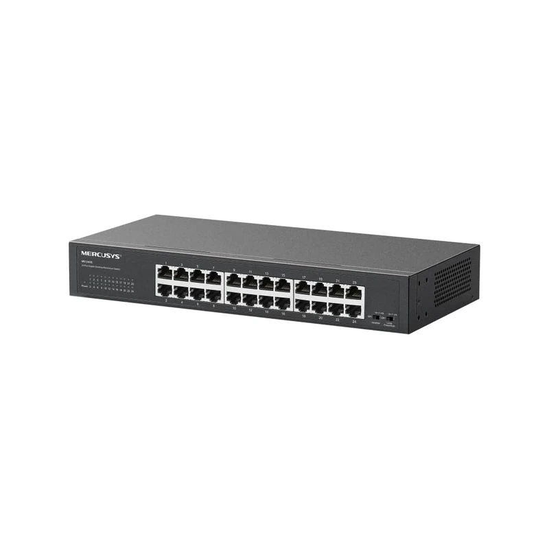 Mercusys TP-Link MS124GS 24 Port Gigabit Switch, Desktop or Rack Mount, Plug & Play, Traffic Priority, Loop Prevention, Isolation Mode, Silent Operation, Metal Case
