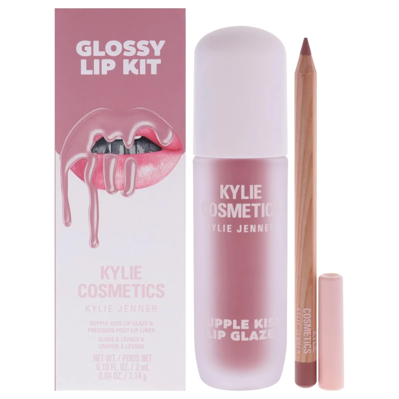 Supple Kiss Precision Lip Kit - 808 by Kylie Cosmetics for Women - 2 Pc 0.10oz Supple Kiss Lip Glaze, 0.04oz Precision Pout Lip Liner