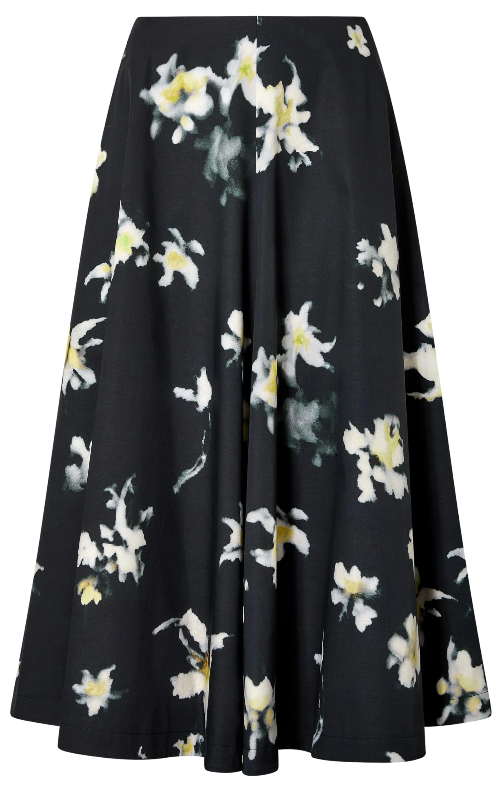 Altuzarra, Varda Skirt, 10, Black Inky Flowers