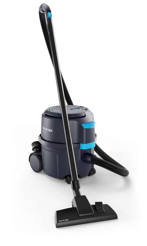 NILFISK VP400 HEPA EC EU dry vacuum cleaner with filter and nozzles (dimensions 398 x 340 x 395 cm, dark blue, filter bag volume 15 l, weight 5.5 kg) 107421172