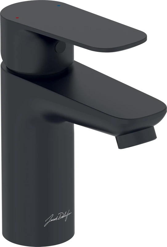 Jacob Delafon - Oscar washbasin Mixer - Spout Height 9 cm - with Supply Hoses - Saving Flow Rate 5L/min - 15.3x4.5x13.2 cm - Matt Black Finish - E29842-BL