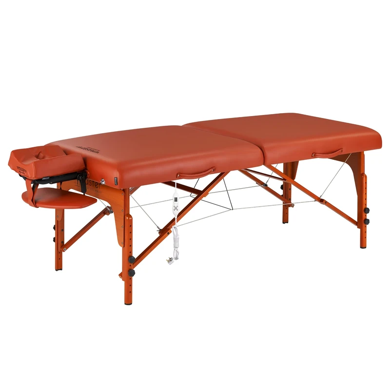 Master Massage Santana TT, 7.6CM Foam Portable Massage Table, Tatto Couch, Spa Table, Heating Top 71cm Massage Table in Mountain Red