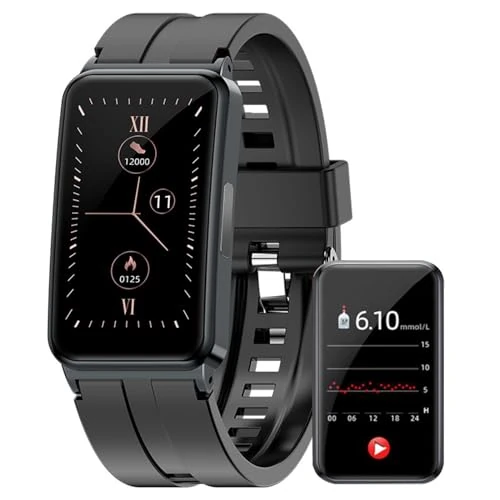 Smart Watch, Non-invasive ECG PPG HRV Monitoring, 24-hour Blood Pressure Detection, Heart Rate and Body Temperature Fitness Tracker