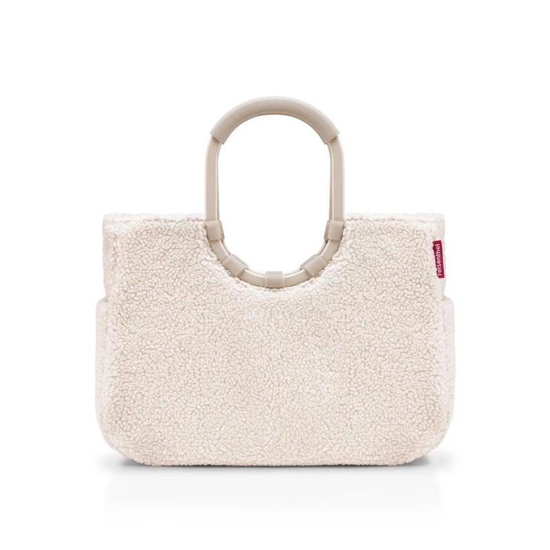 reisenthel Loopshopper L - Sturdy Bag with Practical Compartments Made from Recycled PET Bottles - Charming and Water-Repellent Design Gold, Teddy Sand, L