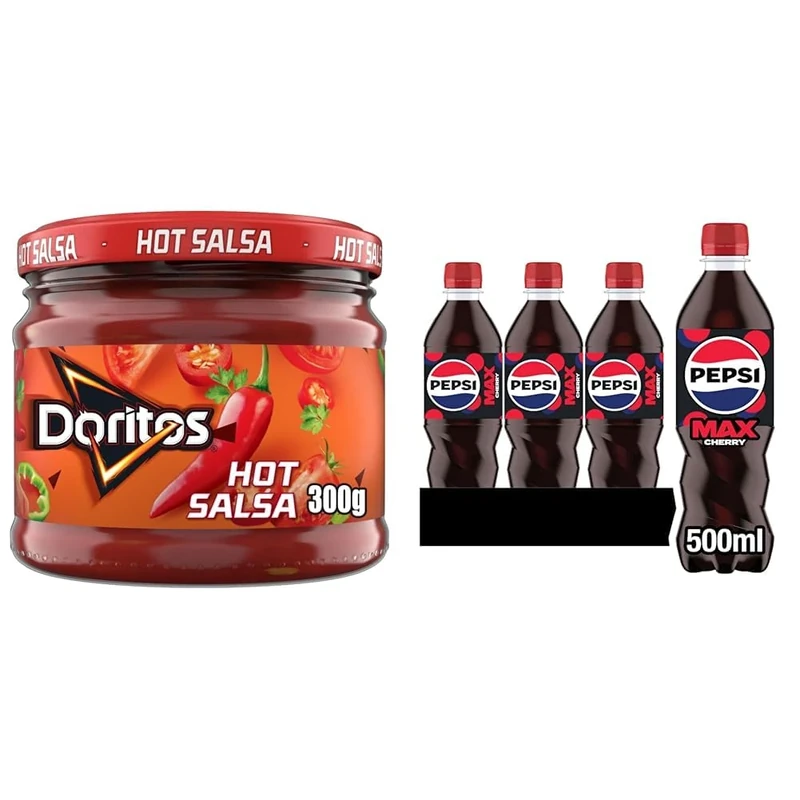 Doritos Hot Salsa Vegetarian Dip, Perfect for Sharing 300g (Case of 6)