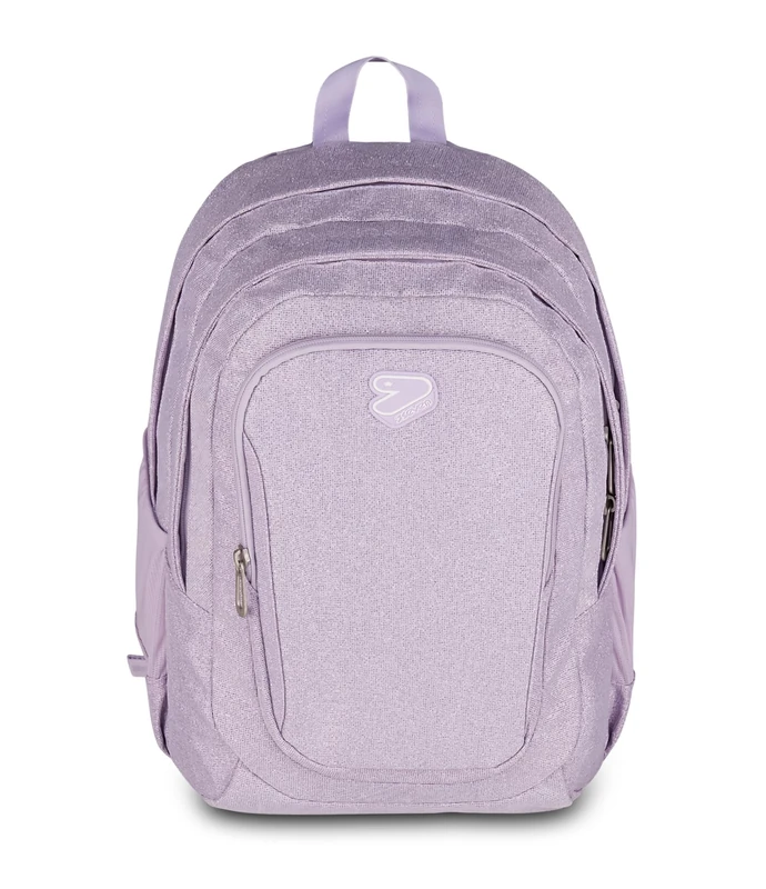 Seven Tech Shiny Shiny Double Compartment Backpack with Glitter Effect, Lilac, Computer Pocket and Bottle Pocket, Middle and High School, Girl