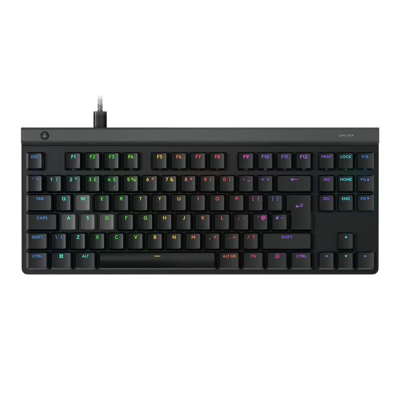 Logitech G G515 RAPID TKL Low-Profile Wired Gaming Keyboard, Fully Customizable PC Gaming Keyboard with Analog Low-Profile Switches, Rapid Trigger, Ultra-Slim, for USB-A port, QWERTY UK Layout - Black