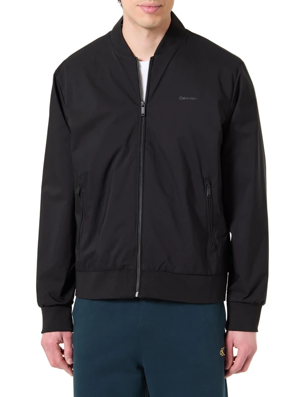Calvin Klein Men's LS MATTE BOMBER JACKET Jackets, BLACK (Black), XXL_Plus