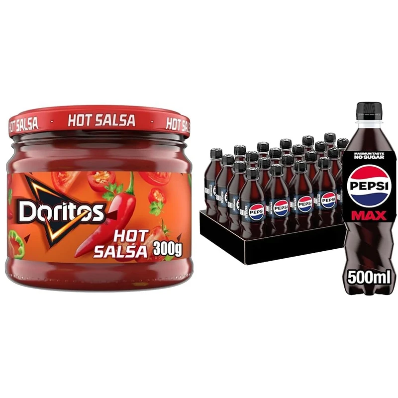 Doritos Hot Salsa Vegetarian Dip, Perfect for Sharing 300g (Case of 6)