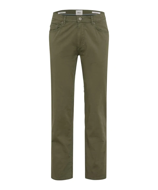 BRAX Men's Marathon Five-Pocket Trouser, 6 Olive, 38 W/32 L