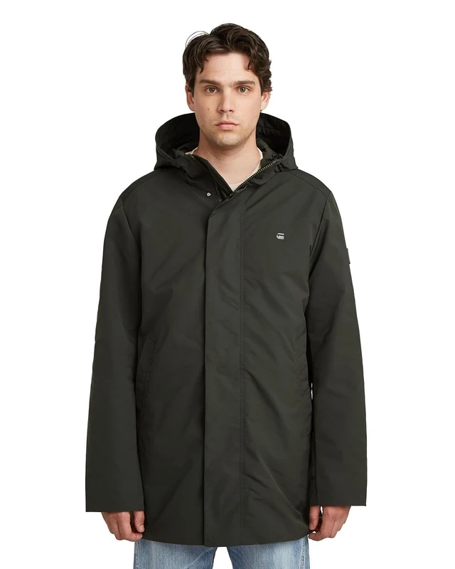 G-STAR Clean Vodan unpadded parka, Men's Jacket, Color Gray, Size M