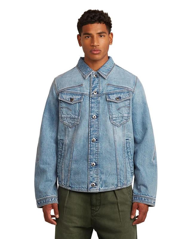 G-STAR Slim 3D Dart Jacket, Men's Jacket, Color Blue, Size L