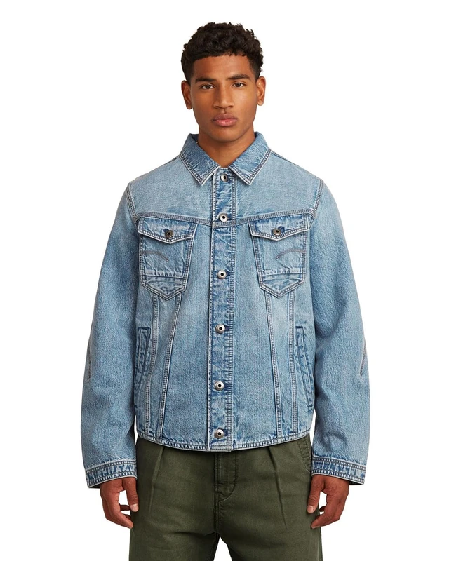 G-STAR Slim 3D Dart Jacket, Men's Jacket, Color Blue, Size XS