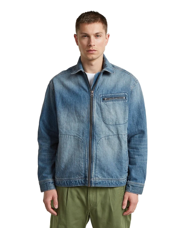 G-STAR Zip Coach Jacket, Men's Jacket, Color Blue, Size M