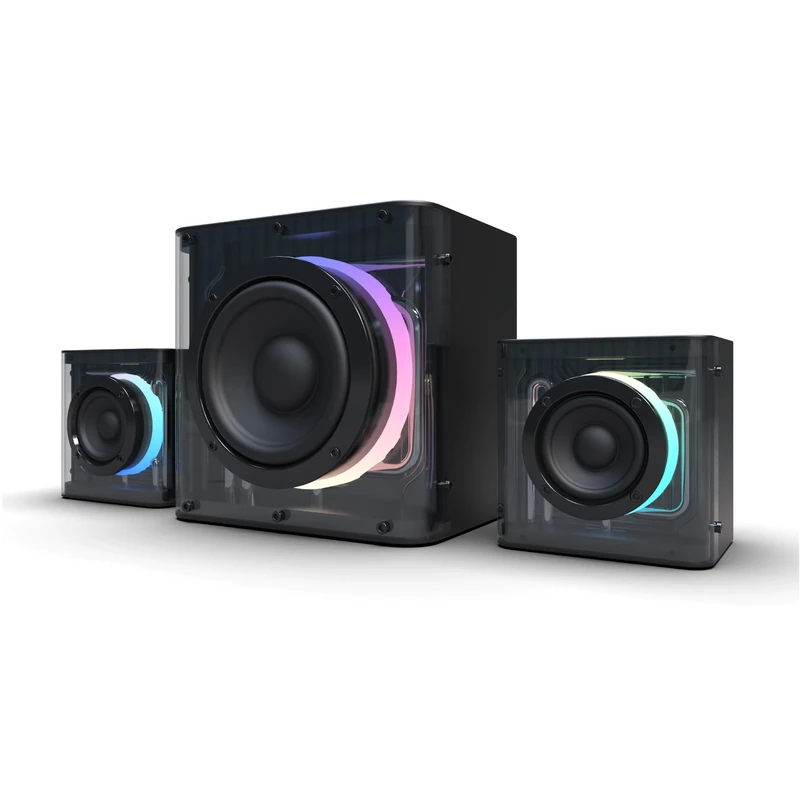 Nova Gaming – GS305 SERPENTIS – 2.1 RGB Gaming Speaker – Subwoofer, RGB Animation, 3.5 mm Jack Ports, USB and Micro-SD - Image 1