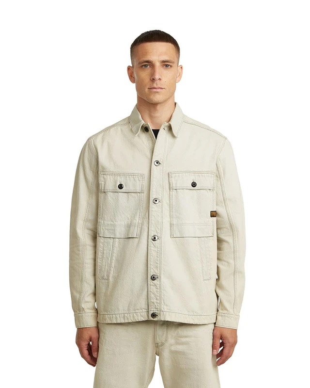 G-STAR Mosa Overshirt, Men's Jacket, Color Blue, Size XXL - Image 1