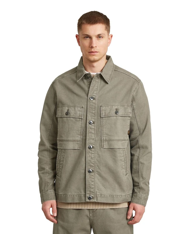 G-STAR Mosa Overshirt, Men's Jacket, Color Brown, Size XXL