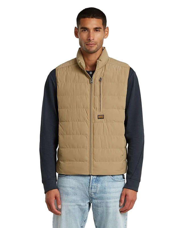 G-STAR Foundation Liner Vest, Men's Jacket, Color Beige, Size XL