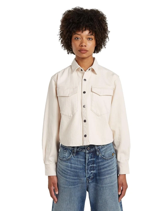 G-STAR Boxy Relaxed Overshirt wmn, Women's Jacket, Color Blue, Size L