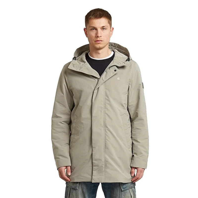 G-STAR Clean Vodan unpadded parka, Men's Jacket, Color Beige, Size XS - Image 1