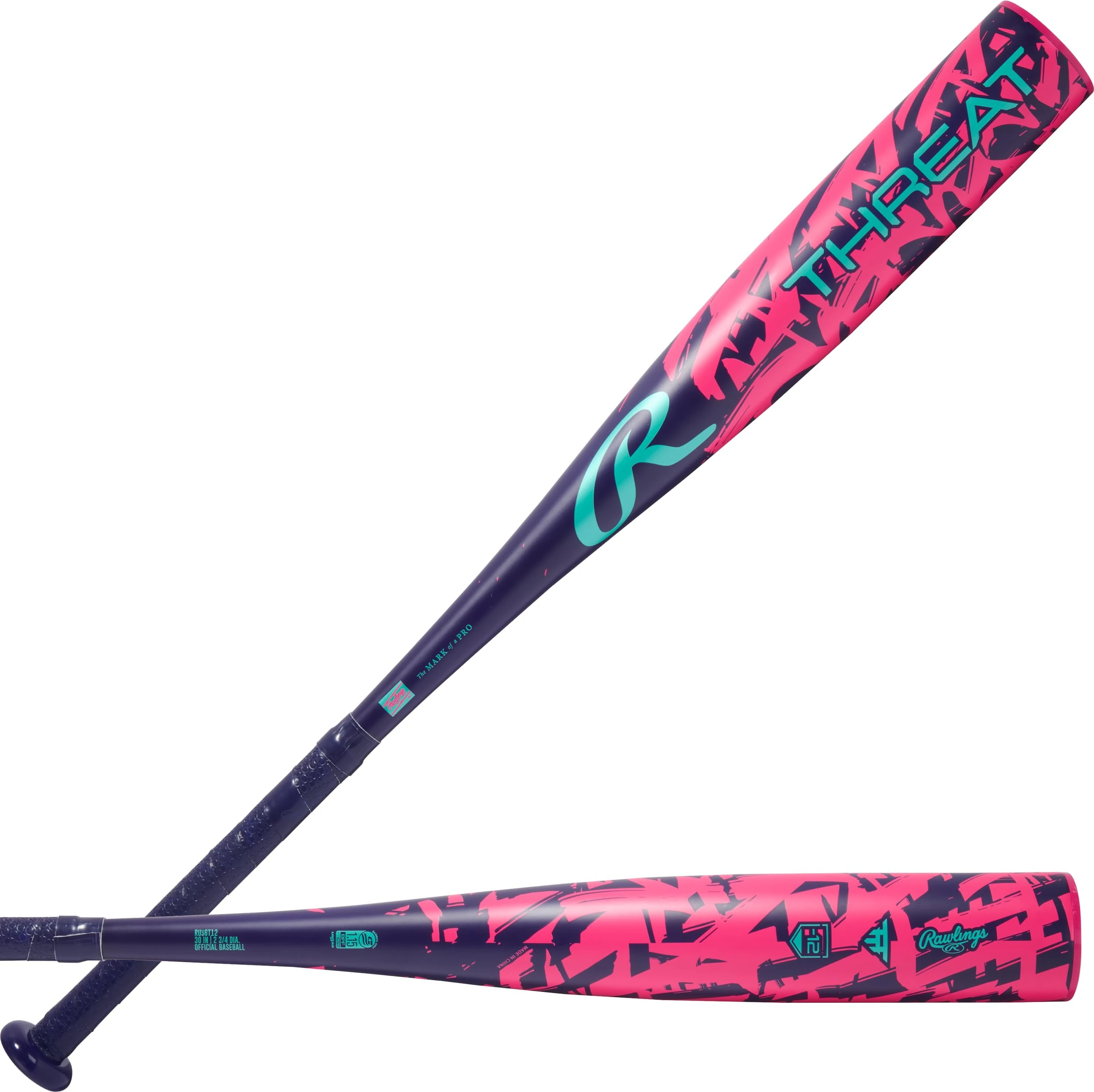 Rawlings | 2026 | Threat Baseball Bat | USSSA | 2 3/4" Barrel | 27" | -12
