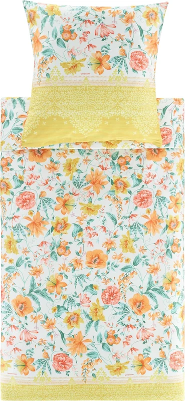 Bassetti Casablanca Bed Linen Fine Satin Yellow Size 1x 135 x 200 cm + 1x 80 x 80 cm - Image 1