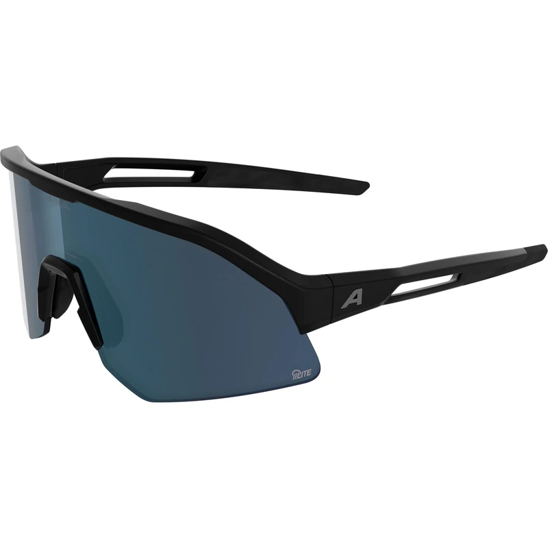 ALPINA SONIC HR M Q-LITE, adult sports glasses - black matt (blue) - M