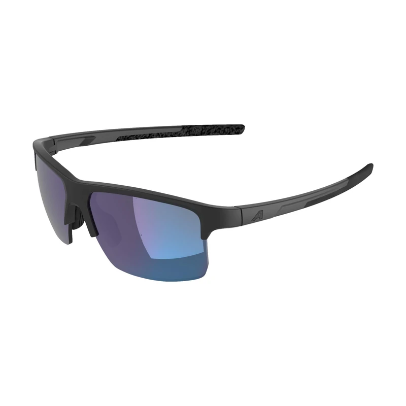 ALPINA EAGLE Q-LITE, stylish sunglasses for adults, 100% UV-A, UV-B, and UV-C protection - black matt (blue) - M