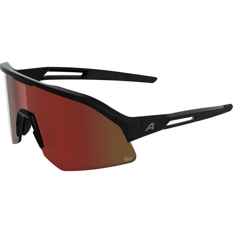 ALPINA SONIC HR M Q-LITE, adult sports glasses - black matt (red) - M - Image 1