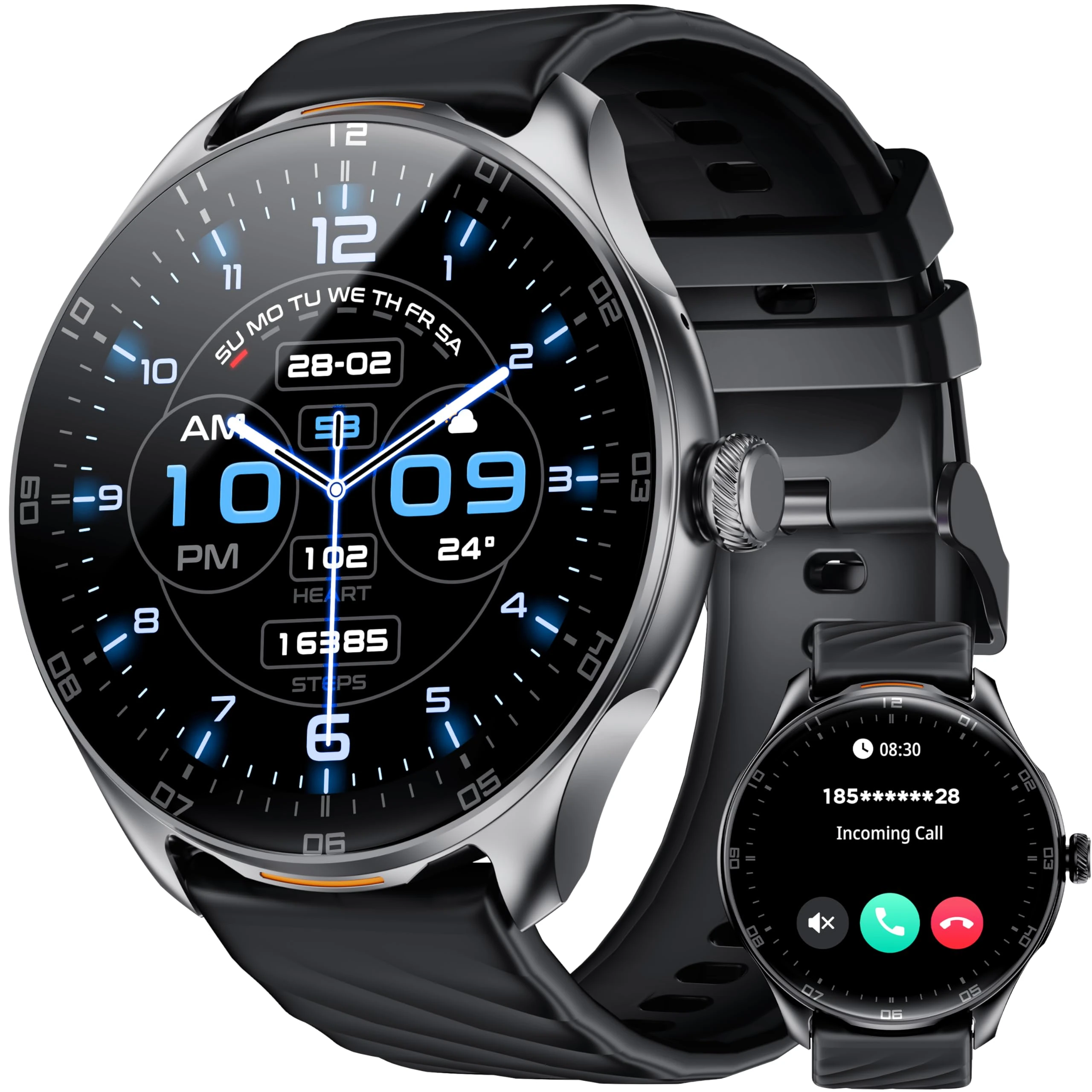 Smart Watch for Men Women, Answer/Make Call, 1.39"HD Screen Fitness Watch with Heart Rate/Sleep Monitor/SpO2/Pedometer, Activity Tracker 100+ Sport Modes, IP68 Waterproof Smartwatch for IOS Android