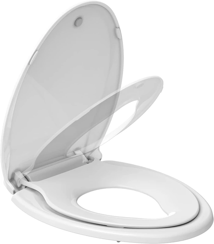 GAOMON soE6zFWwMvFwcvV3zUxH1g6G Toilet, White, Elongated Seat with Toddler Seat