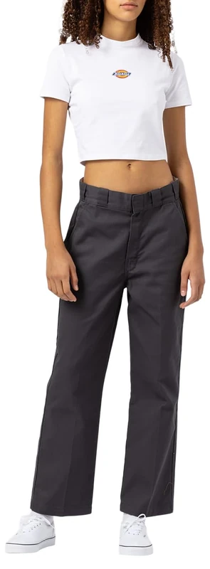 Dickies ELIZAVILLE REC Charcoal Grey Women Pants, Waist Size 34