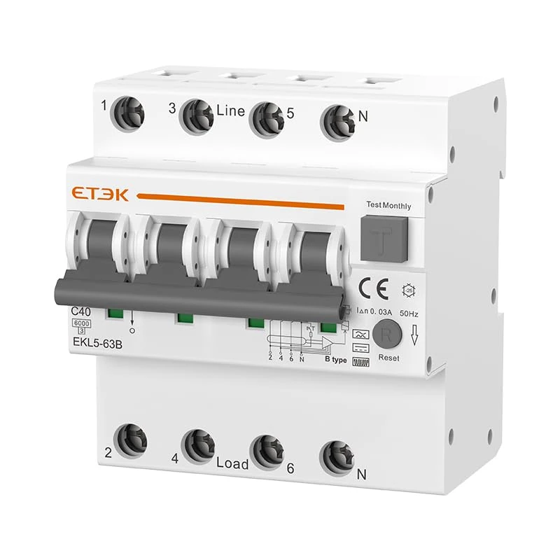 Wallbox Residual Current Breaker with Over-Current (3P+N Phase 40A)