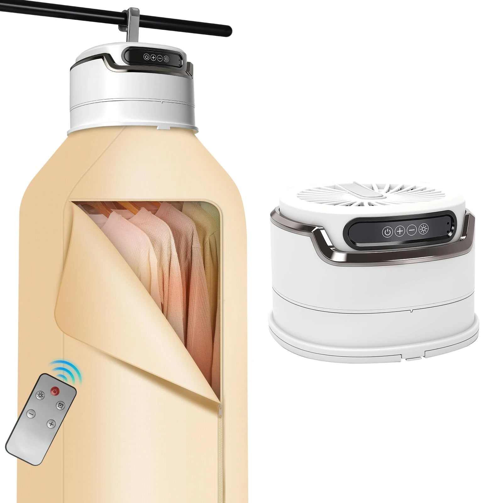 Portable Clothes Dryer, Mini Laundry Dryers with Remote Control, Small Compact Foldable Electric Drying Machine with Dry Bag for Travel,RV, Home,Apartment