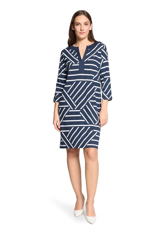 Betty Barclay Women's Dress Blue/Cream
