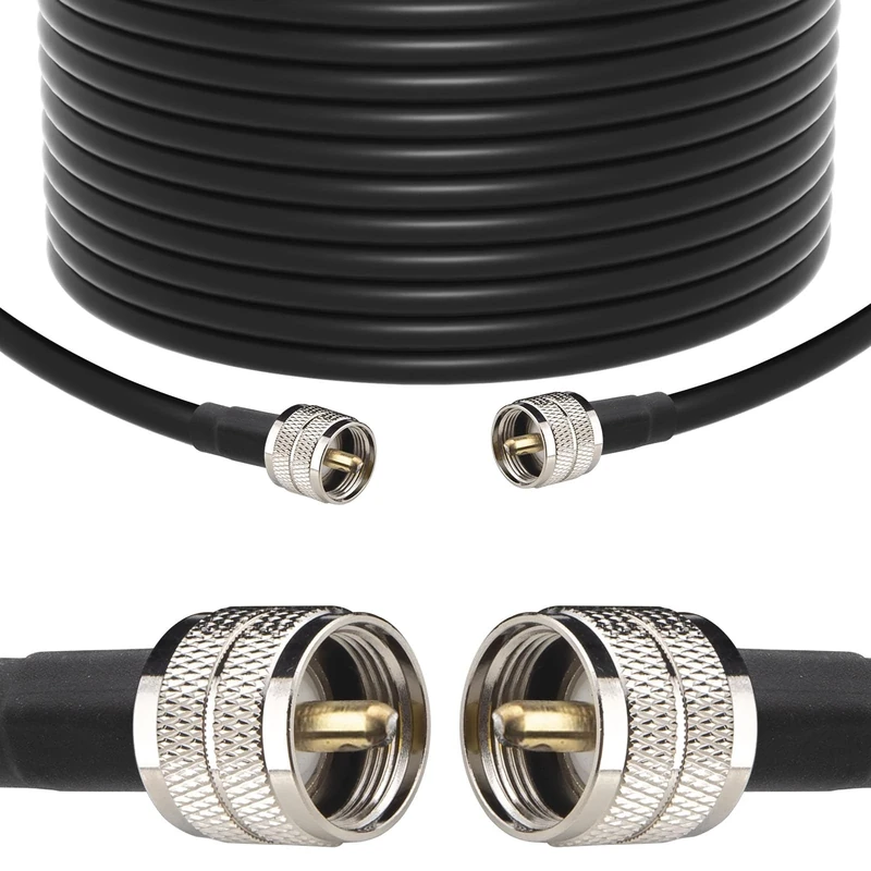 YOTENKO RG213 Coaxial Cable CB 40FT - CB Antenna Cable Ultra Low Loss RG-213 UHF PL259 Coax Cable Male to Male, 50 Ohm, for Ham Radio CB Radio Antenna