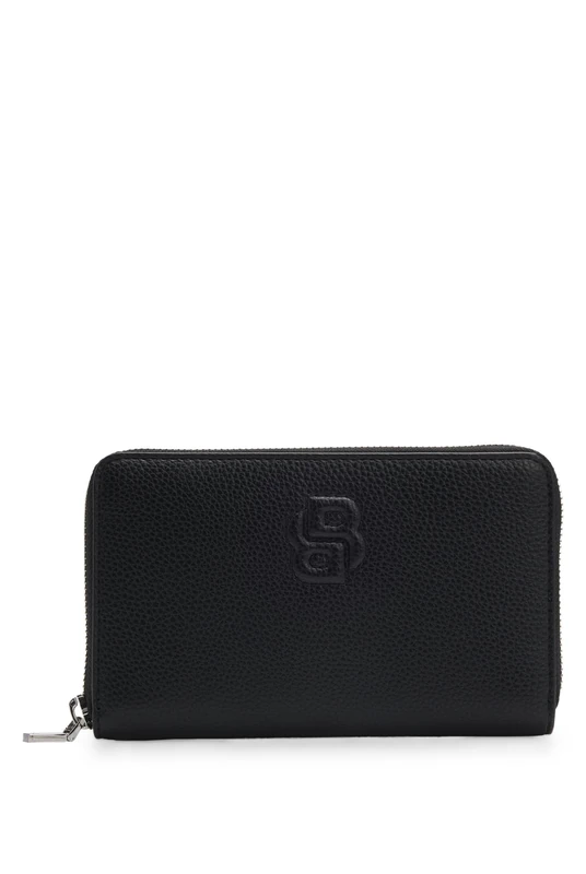 BOSS Women's Anett SM Ziparound 10277946 01 Zip Around Wallet, Black, One Size - Image 1