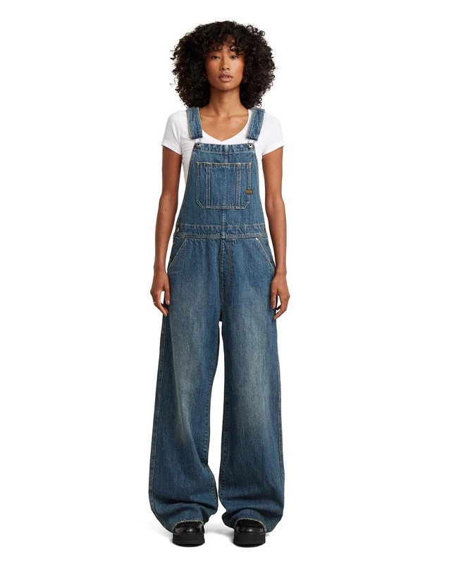 G-Star Straight Leg Dungaree, Size S, Color Blue