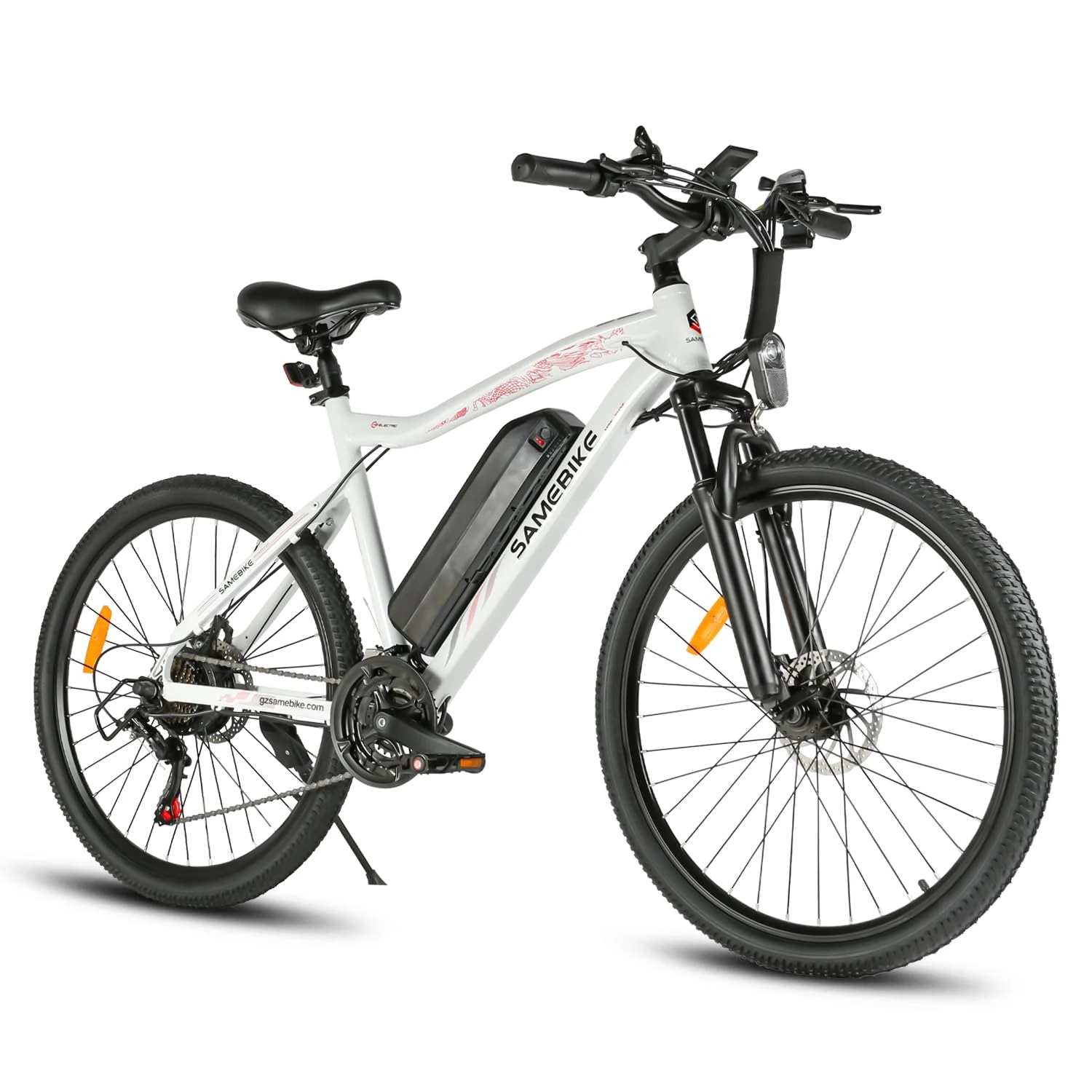 SAMEBIKE Electric Bike for adults, 26" Hardtail Mountain E-Bike with 36V 13AH Removable Battery, Max Range 100KM & 15.5MPH Top Speed, High Torque Motor Fork Suspension Outdoor Commuter Bicycle