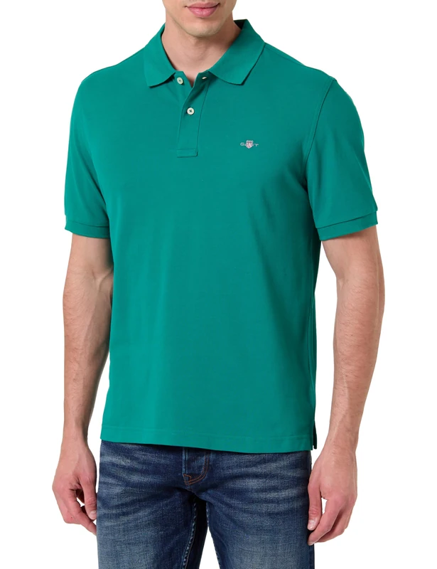 GANT Men's Reg Emb Archive Shield Polo Shirt, Botanical Hue, M