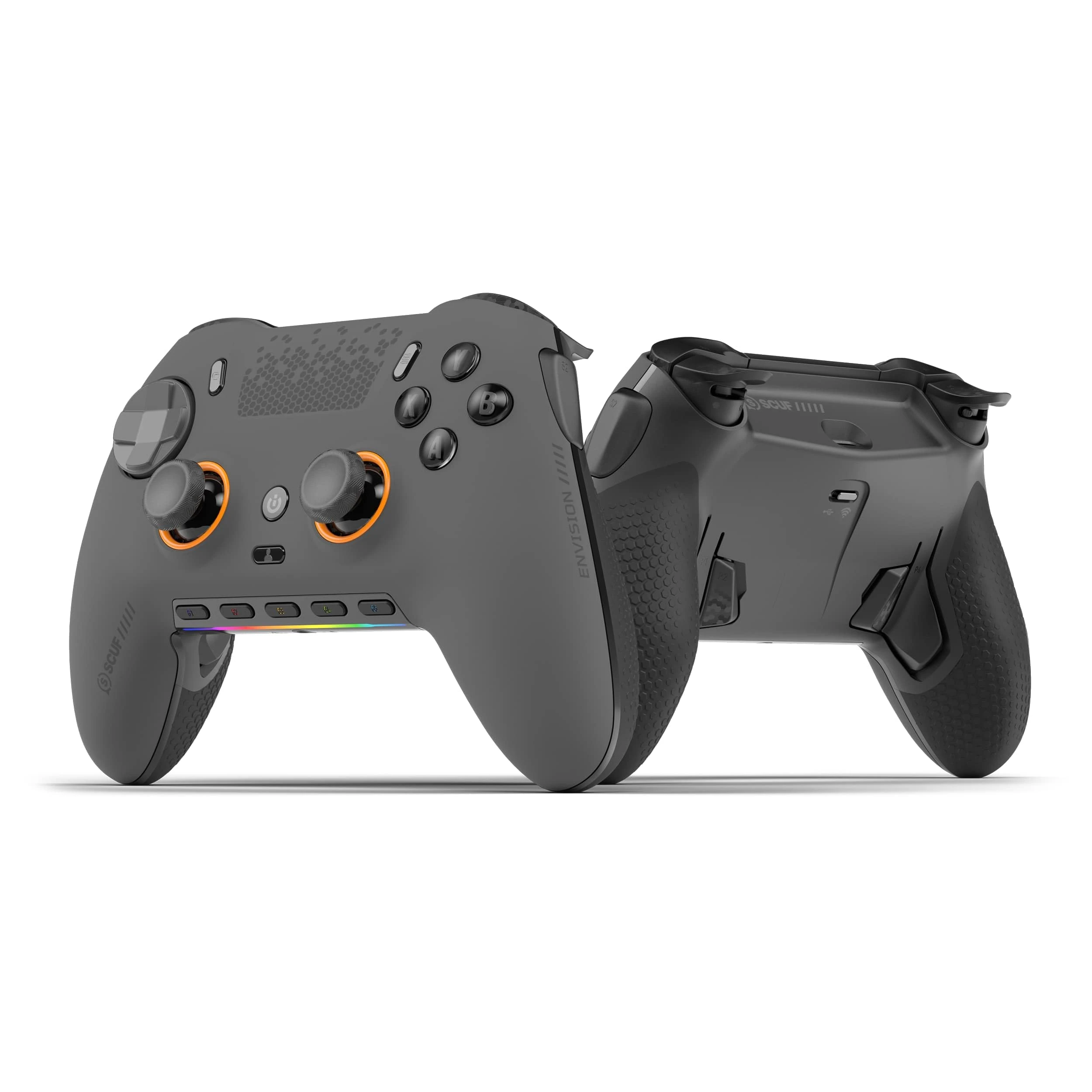 SCUF ENVISION PRO Wireless V2 (2025) PC Only Gaming Controller – Anti-Drift Thumbsticks – Five Remappable G-Keys – Remappable Back Paddles – Instant Triggers – Steel Grey