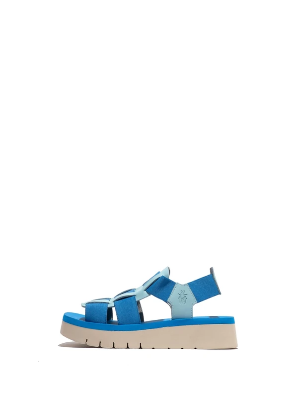 Fly London SAMB245FLY, Sandal Women's Fashion Shoes, SKY BLUE/AZURRE/AZURRE, 8