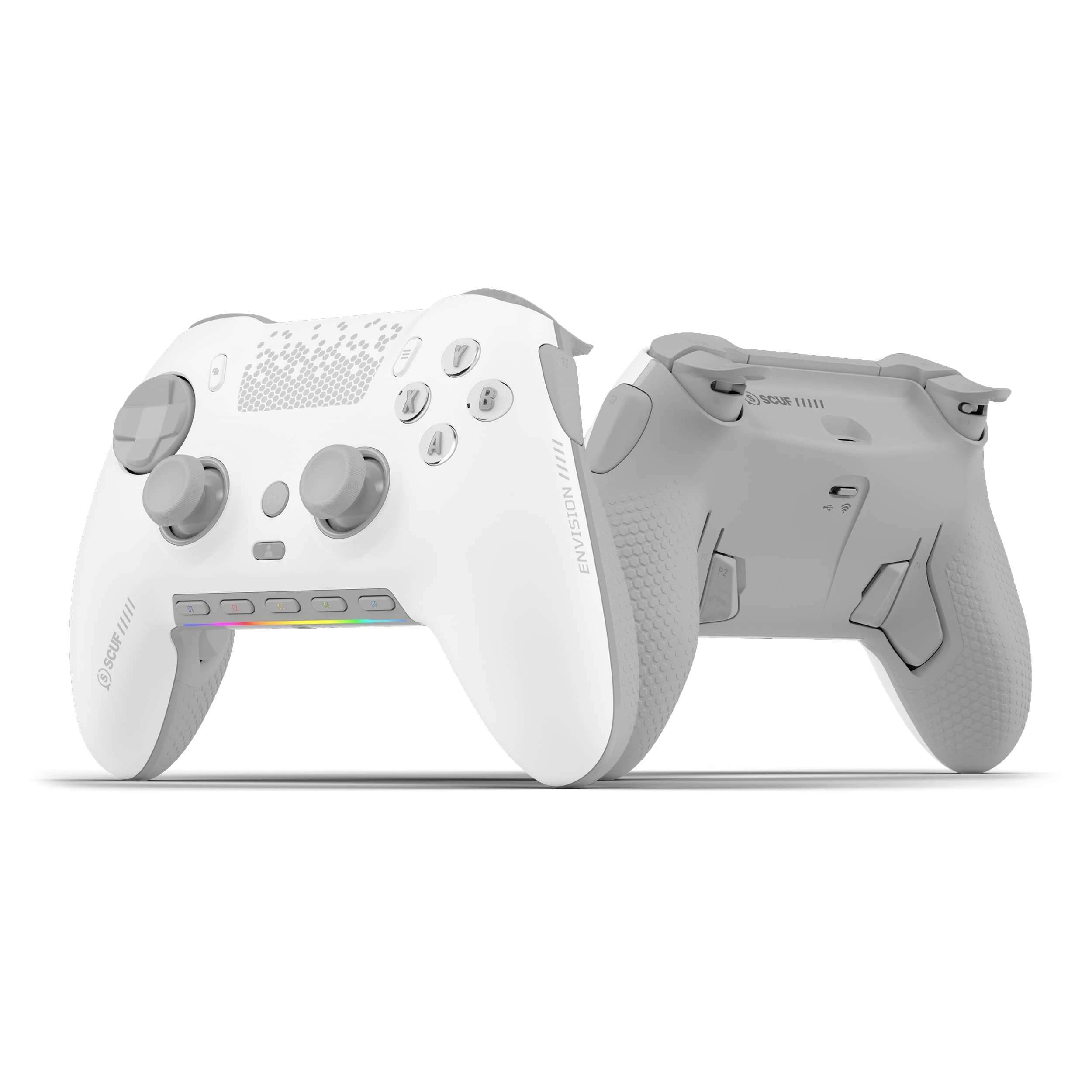 SCUF ENVISION PRO Wireless V2 (2025) PC Only Gaming Controller – Anti-Drift Thumbsticks – Five Remappable G-Keys – Remappable Back Paddles – Instant Triggers – White
