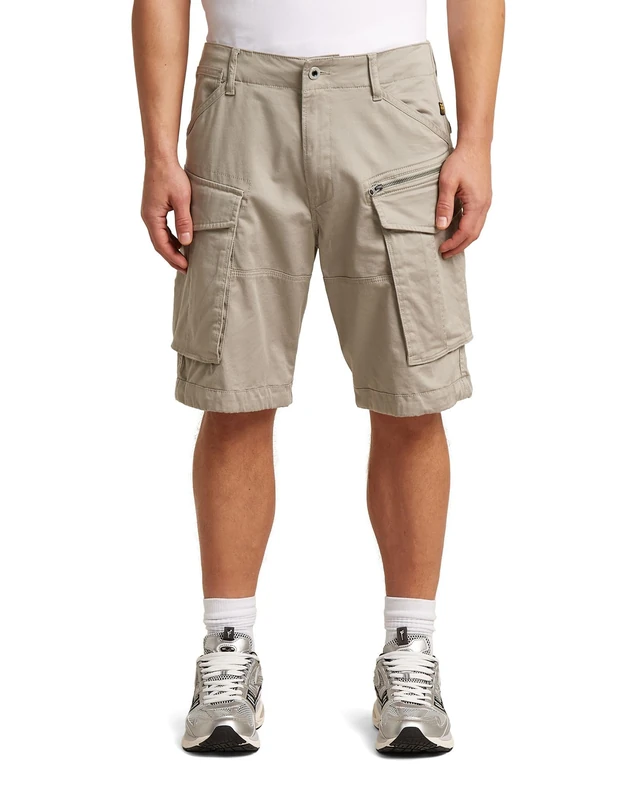 G-STAR Rovic Zip Relaxed Shorts, Size 28, Color Beige