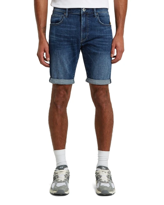 G-Star 3301 Slim Denim Shorts, Size 24, Color Blue