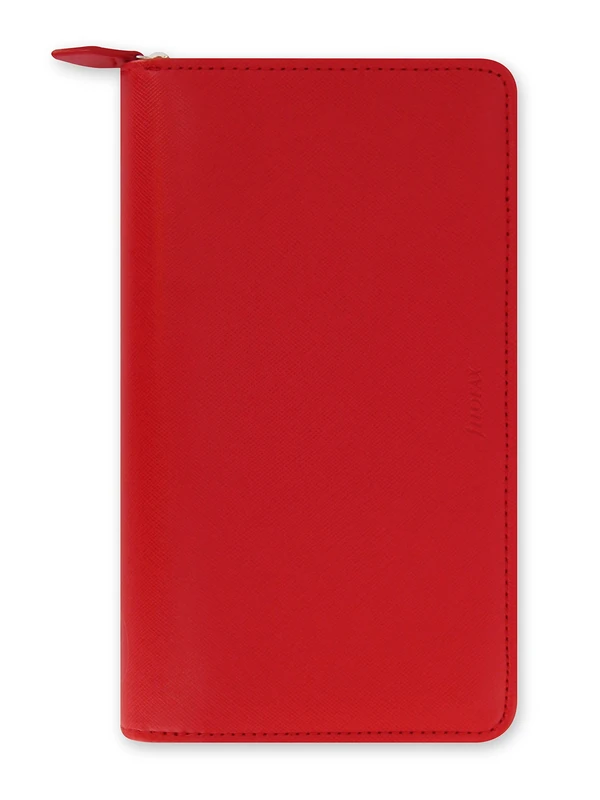 Filofax Saffiano Personal Compact Zip Organiser - Poppy