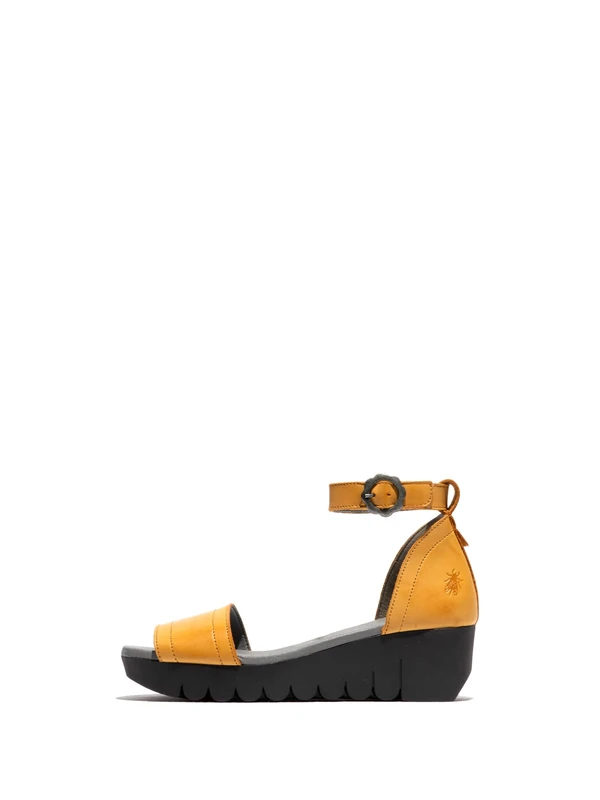 Fly London VOIK386FLY, Sandal Women's Fashion Shoes, MUSTARD, 5
